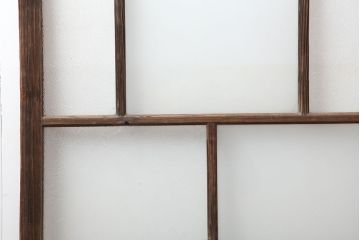 アンティーク建具　昭和初期　幅広いテイストにマッチするシンプルなガラス戸2枚セット(引き戸、建具)(R-037097)