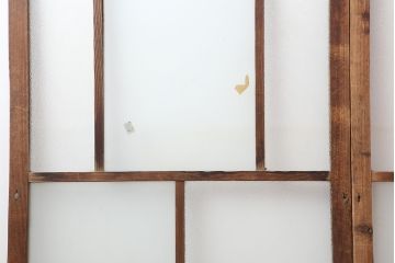 アンティーク建具　昭和初期　幅広いテイストにマッチするシンプルなガラス戸2枚セット(引き戸、建具)(R-037097)
