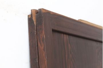 アンティーク建具　和モダンにもおすすめな格子帯戸2枚セット(板戸、引き戸)(R-037098)