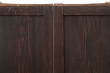 アンティーク建具　和モダンにもおすすめな格子帯戸2枚セット(板戸、引き戸)(R-037098)