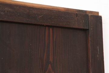 アンティーク建具　和モダンにもおすすめな格子帯戸2枚セット(板戸、引き戸)(R-037098)