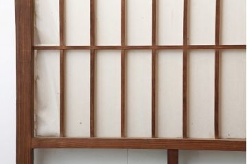 アンティーク建具　昭和初期　幅広の障子戸2枚セット(ガラス帯戸、引き戸、建具)(R-037099)
