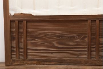 アンティーク建具　昭和初期　幅広の障子戸2枚セット(ガラス帯戸、引き戸、建具)(R-037099)