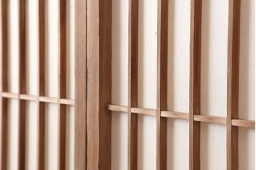 アンティーク建具　昭和初期　和空間を引き立てる幅広の障子戸2枚セット(引き戸、建具)(R-037100)