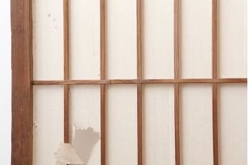 アンティーク建具　昭和初期　和空間を引き立てる幅広の障子戸2枚セット(引き戸、建具)(R-037100)