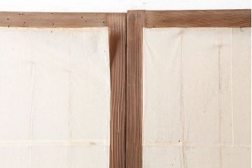 アンティーク建具　昭和初期　和空間を引き立てる幅広の障子戸2枚セット(引き戸、建具)(R-037100)