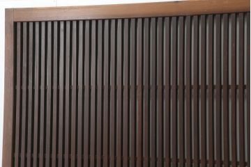 アンティーク建具　和製アンティーク　大正昭和初期　幅広　存在感抜群の格子戸2枚セット(引き戸、建具)(R-037101)