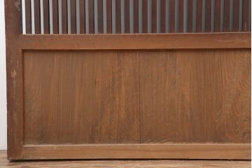 アンティーク建具　和製アンティーク　大正昭和初期　幅広　存在感抜群の格子戸2枚セット(引き戸、建具)(R-037101)