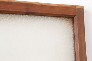 アンティーク建具　昭和レトロな空間づくりにおすすめなガラス戸2枚セット(建具、引き戸)(R-037106)