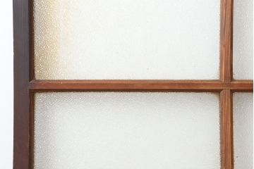 アンティーク建具　昭和レトロな空間づくりにおすすめなガラス戸2枚セット(建具、引き戸)(R-037106)