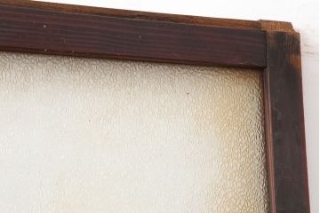 アンティーク建具　昭和レトロな空間づくりにおすすめなガラス戸2枚セット(建具、引き戸)(R-037106)