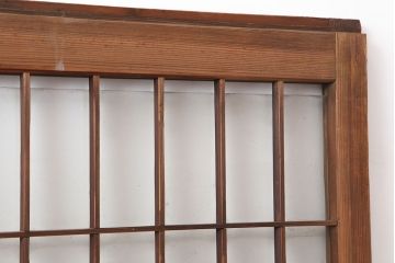 アンティーク建具　和製アンティーク　昭和初期　シンプルさが魅力の引き戸2枚セット　(R-037110)