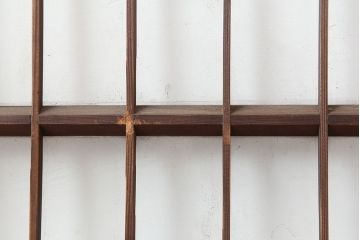 アンティーク建具　和製アンティーク　昭和初期　シンプルさが魅力の引き戸2枚セット　(R-037110)