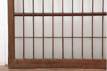 アンティーク建具　和製アンティーク　昭和初期　シンプルさが魅力の引き戸2枚セット　(R-037110)