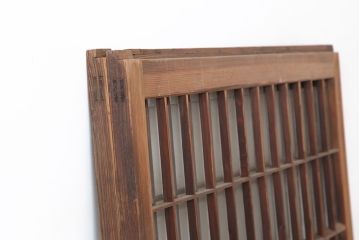 アンティーク建具　和製アンティーク　昭和初期　シンプルさが魅力の引き戸2枚セット　(R-037110)