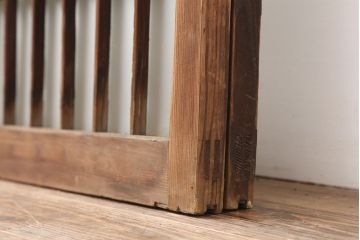 アンティーク建具　和製アンティーク　昭和初期　シンプルさが魅力の引き戸2枚セット　(R-037110)