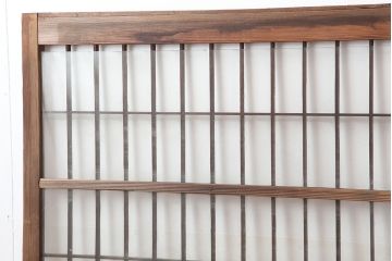 アンティーク建具　和製アンティーク　昭和初期　シンプルさが魅力の引き戸2枚セット　(R-037110)