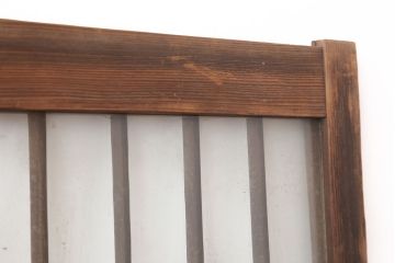 アンティーク建具　和製アンティーク　昭和初期　シンプルさが魅力の引き戸2枚セット　(R-037110)