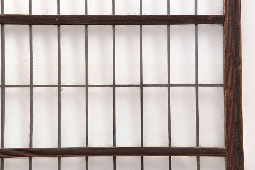 アンティーク建具　和製アンティーク　昭和初期　シンプルさが魅力の引き戸2枚セット　(R-037110)