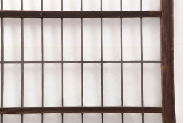 アンティーク建具　和製アンティーク　昭和初期　シンプルさが魅力の引き戸2枚セット　(R-037110)