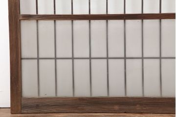 アンティーク建具　和製アンティーク　昭和初期　シンプルさが魅力の引き戸2枚セット　(R-037110)