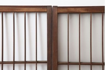 アンティーク建具　和製アンティーク　昭和初期　シンプルさが魅力の引き戸2枚セット(窓、建具)(R-037111)