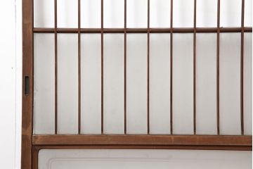 アンティーク建具　和製アンティーク　昭和初期　シンプルさが魅力の引き戸2枚セット(窓、建具)(R-037111)