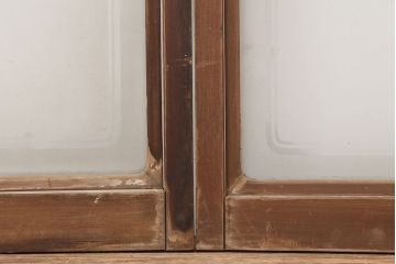 アンティーク建具　和製アンティーク　昭和初期　シンプルさが魅力の引き戸2枚セット(窓、建具)(R-037111)