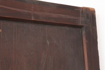 アンティーク建具　和製アンティーク　明治大正期　杉材一枚板のシンプルな板戸2枚セット(帯戸、建具、引き戸)(R-037112)