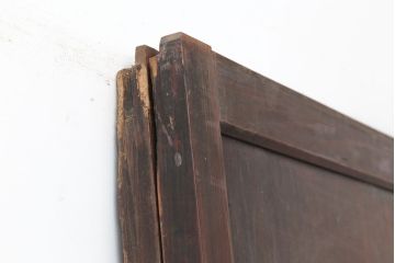 アンティーク建具　和製アンティーク　明治大正期　杉材一枚板のシンプルな板戸2枚セット(帯戸、建具、引き戸)(R-037112)