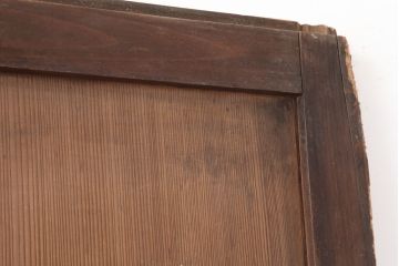 アンティーク建具　和製アンティーク　明治大正期　杉材一枚板のシンプルな板戸2枚セット(帯戸、建具、引き戸)(R-037112)
