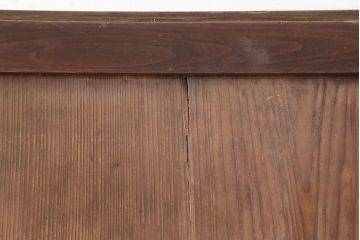 アンティーク建具　和製アンティーク　明治大正期　杉材一枚板のシンプルな板戸2枚セット(帯戸、建具、引き戸)(R-037112)