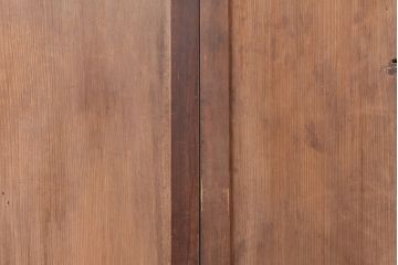 アンティーク建具　和製アンティーク　明治大正期　杉材一枚板のシンプルな板戸2枚セット(帯戸、建具、引き戸)(R-037112)