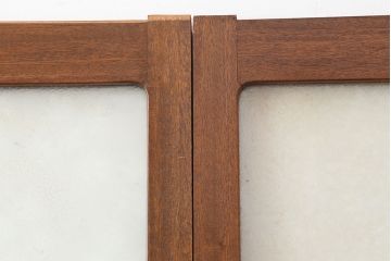 レトロ建具　昭和レトロ　昭和中期　趣たっぷりのガラス戸3枚セット(引き戸、建具)(R-037113)