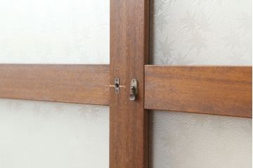 レトロ建具　昭和レトロ　昭和中期　趣たっぷりのガラス戸3枚セット(引き戸、建具)(R-037113)