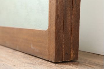 レトロ建具　昭和レトロ　昭和中期　趣たっぷりのガラス戸3枚セット(引き戸、建具)(R-037113)