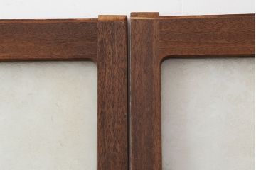 レトロ建具　昭和レトロ　昭和中期　趣たっぷりのガラス戸3枚セット(引き戸、建具)(R-037113)