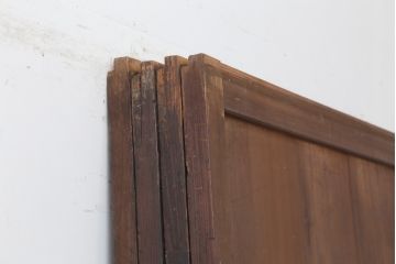 アンティーク建具　和製アンティーク　明治大正期　裏障子付き!和モダンな雰囲気の格子帯戸4枚セット(引き戸、建具)(R-037114)