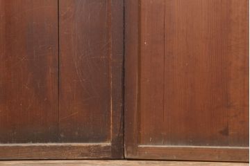 アンティーク建具　和製アンティーク　明治大正期　裏障子付き!和モダンな雰囲気の格子帯戸4枚セット(引き戸、建具)(R-037114)