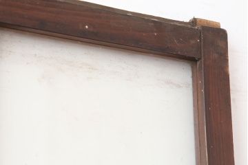 アンティーク建具　和製アンティーク　昭和初期　幅狭　和洋折衷の空間にも馴染むガラス戸2枚セット(引き戸、建具)(R-037116)