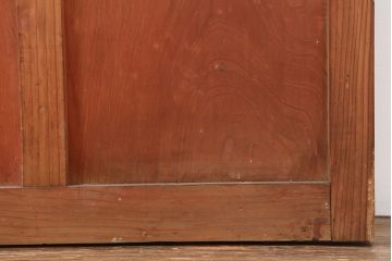レトロ建具　昭和レトロ　昭和初期　幅広いテイストとマッチするシンプルなガラス戸2枚セット(引き戸、建具)(R-037118)