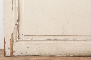 アンティーク建具　フランスアンティーク　ガラス入り　素朴な風合いのホワイトペイントが素敵な木製ドア(扉、建具)(R-037119)