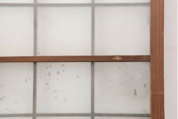 アンティーク家具　和製アンティーク　昭和初期　レトロスタイルにおすすめのガラス戸2枚セット(窓、引き戸、建具)(R-037122)