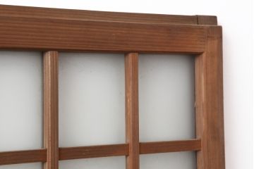 レトロ建具　昭和レトロ　昭和初期　懐かしい雰囲気のガラス戸2枚セット(窓、引き戸)(R-037123)