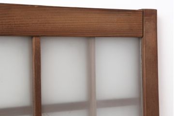 レトロ建具　昭和レトロ　昭和初期　懐かしい雰囲気のガラス戸2枚セット(窓、引き戸)(R-037123)