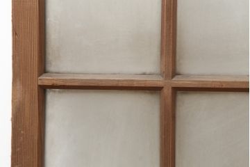 レトロ建具　昭和レトロ　昭和初期　シックなインテリアに馴染むガラス戸2枚セット(窓、引き戸、建具)(R-037124)