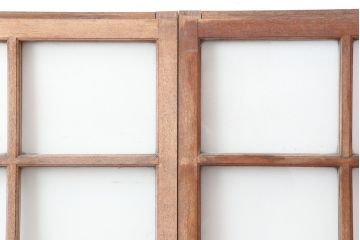アンティーク建具　レトロな雰囲気漂うガラス戸4枚セット(窓、引き戸)(R-037125)