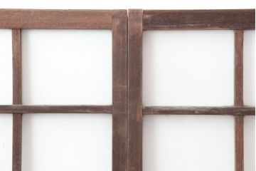 アンティーク建具　レトロな雰囲気漂うガラス戸4枚セット(窓、引き戸)(R-037125)