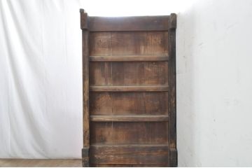 アンティーク家具　和製アンティーク　関西系　ガラス引き戸の重ね水屋箪笥キャビネット(食器棚、収納棚)(R-037131)