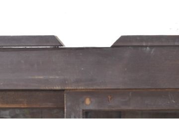 アンティーク家具　和製アンティーク　関西系　ガラス引き戸の重ね水屋箪笥キャビネット(食器棚、収納棚)(R-037131)